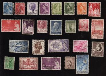 Konvolut Briefmarken Australien 23 Stück