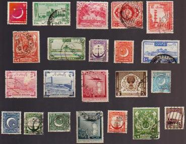 Konvolut Briefmarken Pakistan 22 Stück
