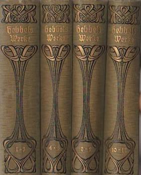Friedrich Hebbels sämtliche Werke in zwölf Bänden [4 Bücher - komplett].