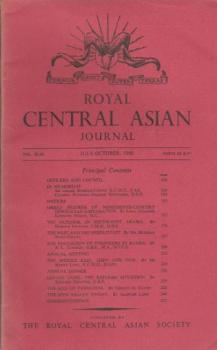 Journal of the Royal Central Asian Society; Vol. XLIII., Part III - IV, July - October 1956.