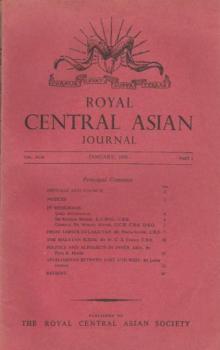 Journal of the Royal Central Asian Society; Vol. XLIII., Part I, January 1956.