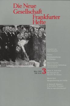 Die Neue Gesellschaft / Frankfurter Hefte; Heft 3/ 1992 : Thema Politikabstinenz in Europa