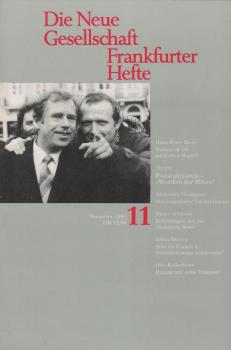 Die Neue Gesellschaft / Frankfurter Hefte; Heft 11/ 1991 : Thema Poststalinismus - "Westlich der Mitte"?