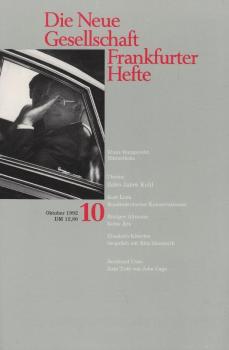 Die Neue Gesellschaft / Frankfurter Hefte; Heft 10/ 1992 : Thema Zehn Jahre Kohl
