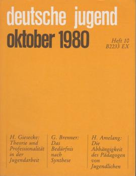 Deutsche Jugend. Zeitschrift für Jugendfragen und Jugendarbeit; 28. Jg., Heft 10, Oktober 1980.