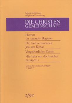 Die Christengemeinschaft. Monatsschrift zur religiösen Erneuerung, 64 Jg., Heft 2/1992.