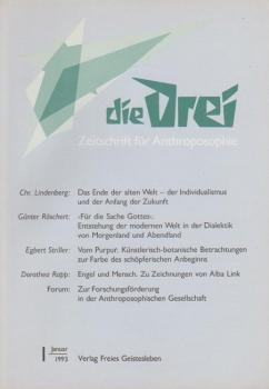 Die Drei. Zeitschrift für Anthroposophie; 63. Jahrg., Heft 1, Januar 1993.