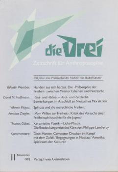 Die Drei. Zeitschrift für Anthroposophie; 63. Jahrg., Heft 11, November 1993.