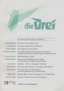 Die Drei. Zeitschrift für Anthroposophie; 63. Jahrg., Heft 7/8, Juli/ August 1993.