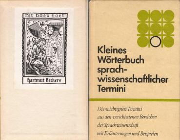 Dit boek hort Hartmut Beckers ; In : Kleines Wörterbuch sprachwissenschaftlicher Termini.