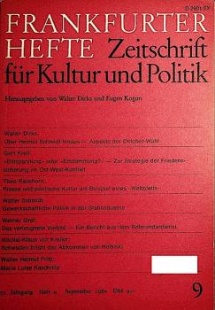 Frankfurter Hefte. Zeitschrift für Kultur und Politik. 35. Jahrgang Heft 9 September