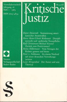 Kritische Justiz ; Heft 1. Jahrgang 16.