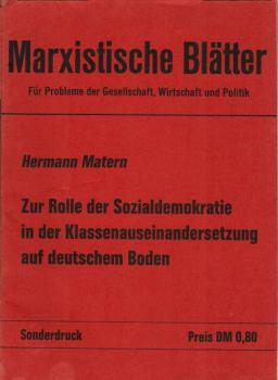 Zur Rolle der Sozialdemokratie in der Klassenauseinandersetzung auf deutschem Boden.