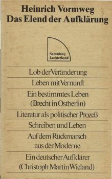 Das Elend der Aufklärung : über e. Dilemma in Deutschland.