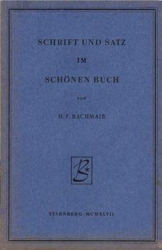 Schrift und Satz im schönen Buch.