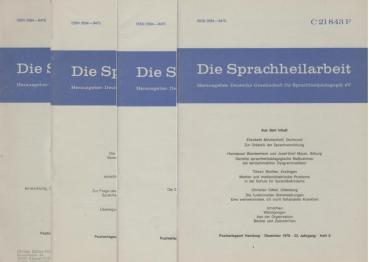 Sprachheilarbeit. 23. Jahrgang. [4 von 6 Hefte]