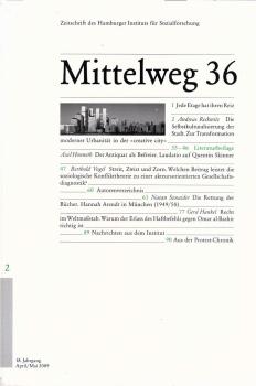 Mittelweg 36. Zeitschrift des Hamburger Instituts für Sozialforschung. Heft 2 / 2009. Wenn Städte kreativ werden.