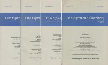 Sprachheilarbeit. 29. Jahrgang. 1984. [4 von 6 Hefte]