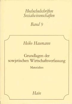 Grundlagen der sowjetischen Wirtschaftsverfassung : Materialien.