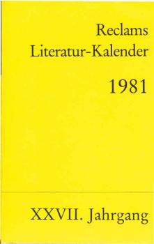 Reclams Literatur-Kalender 1981