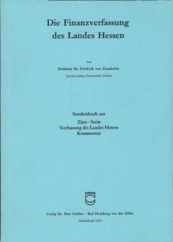 Die Finanzverfassung des Landes Hessen.