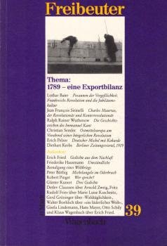 Freibeuter 39/ 1988 : Thema: 1789-eine Exportbilanz