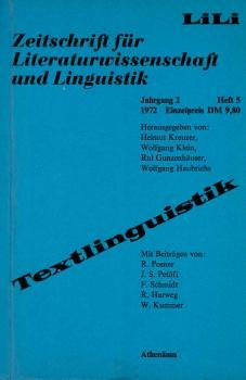 LiLi. Zeitschrift für Literaturwissenschaft und Linguistik. Jg. 5, Heft 5., Textlinguistik