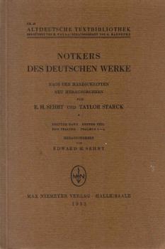 Notker, Labeo: Notkers des Deutschen Werke; Teil: Bd. 3., Der Psalter. Psalmus I - L