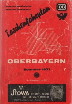 Taschenfahrplan Oberbayern Sommer 1971. 23. Mai bis 25. September 1971.