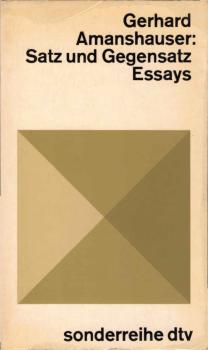 Satz und Gegensatz : Essays.