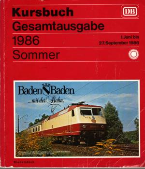 Kursbuch Gesamtausgabe ; Sommer 1986. 1. Junis bis 27. September 1986.