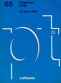 Lufthansa Passagetarif (PT) 65 : Flugpreise ; Teil 1., 15. Juni 1981