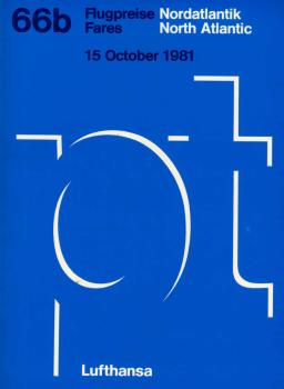 Lufthansa Passagetarif (PT) 66b: Flugpreise ; Ausgabe Nordatlantik / North Atlantic, 15. Oktober 1981