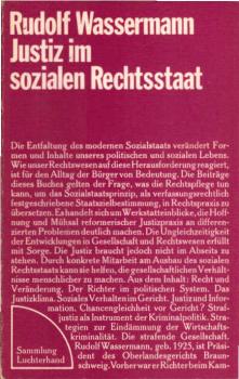 Justiz im sozialen Rechtsstaat.