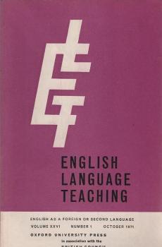 English Language Teaching : English as a foreign or second language; Volume 16, No.1, October 1971