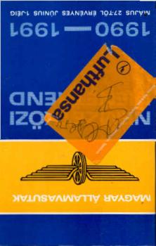 Nemzetközi Menetrend Èrvényes: 1990. Majus 27 - TÖL 1991. Június 1 - Jéig