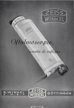 Zeiss Winkel. Oftalmoscopio, exento de reflejos. [Werbeblatt]
