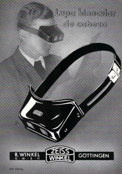 Zeiss Winkel. Lupa binocular de cabeza. [Werbeblatt]
