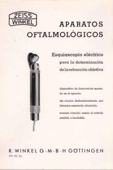 Zeiss Winkel. Aparatos Oftalmológicos. [Werbeblatt]