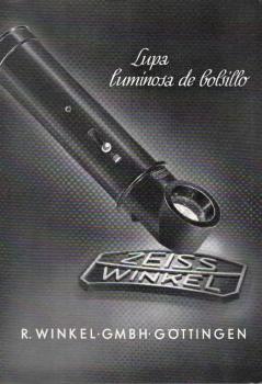 Zeiss Winkel. Lupa luminosa de bolsillo. [Werbeblatt]
