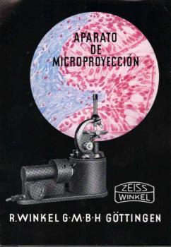 Zeiss Winkel. Aparato de Microproyección. [Werbeblatt]
