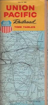 Union Pacific Railroad Time Tables - June 30 1968