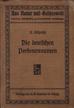 Die deutschen Personennamen.