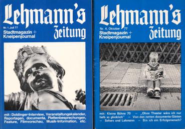 Lehmann´s Zeitung. Stadtmagazin + Kneipenjournal. 2 Hefte.