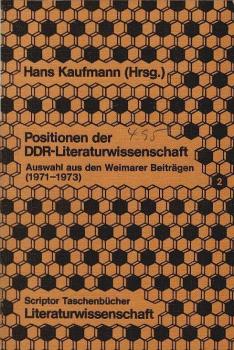 Positionen der DDR-Literaturwissenschaft; Teil: Bd. 2., (1971 - 1973).