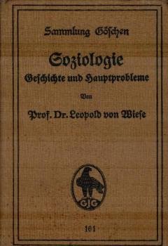 Soziologie : Geschichte u. Hauptprobleme.
