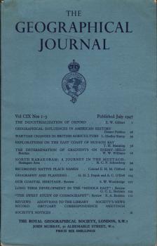 The Geographical Journal ; Vol. CIX, Nos 1-3
