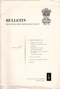 Bulletin der Indischen Botschaft Bonn ; Band XVII, Nr. 4.
