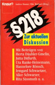 § 218 : zur aktuellen Diskussion.