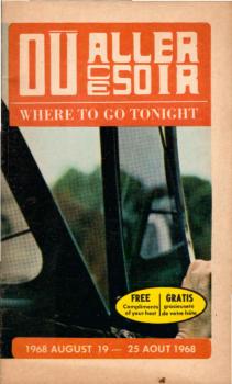 Du Aller ce Soir : Where to go Tonight (1968.08.1968 - 25.08.1968)